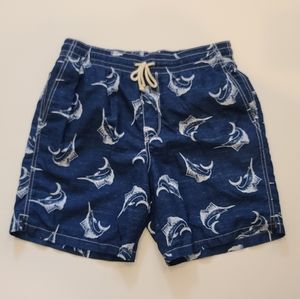 Old Navy M swimsuit with a 7 inch inseam.